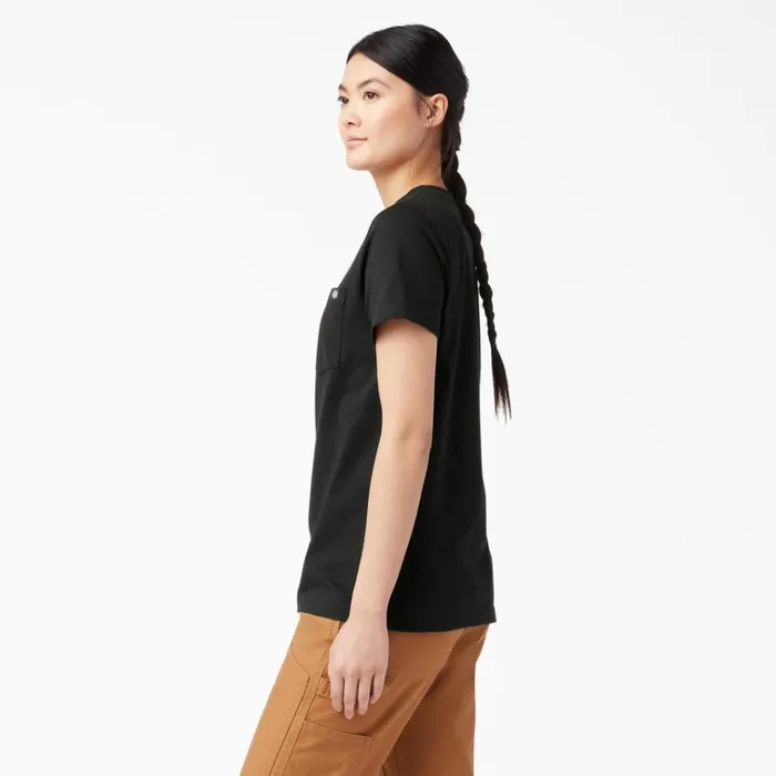 Women039s Heavyweight Short Sleeve Pocket TShirt Black Black bk Women Dickies TShirts Women039s Heavyweight Short Sleeve Pocket TShirt Black Black bk Women Dickies TShirts