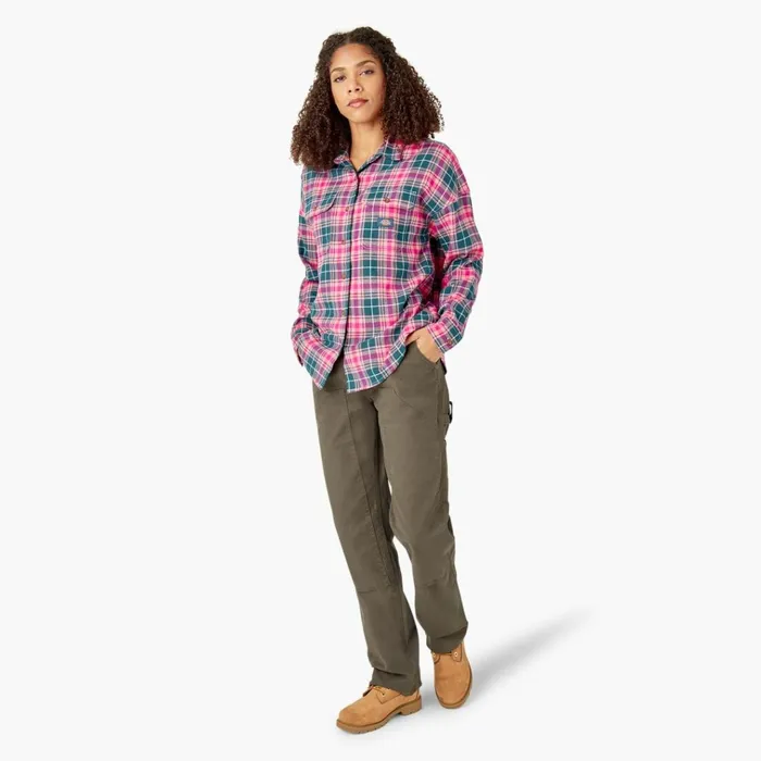 Women039s Long Sleeve Flannel Shirt Rosebud Dark Teal Plaid Rosebud Dark Teal Plaid upt Women Dickies Button Up Women039s Long Sleeve Flannel Shirt Rosebud Dark Teal Plaid Rosebud Dark Teal Plaid upt Women Dickies Button Up