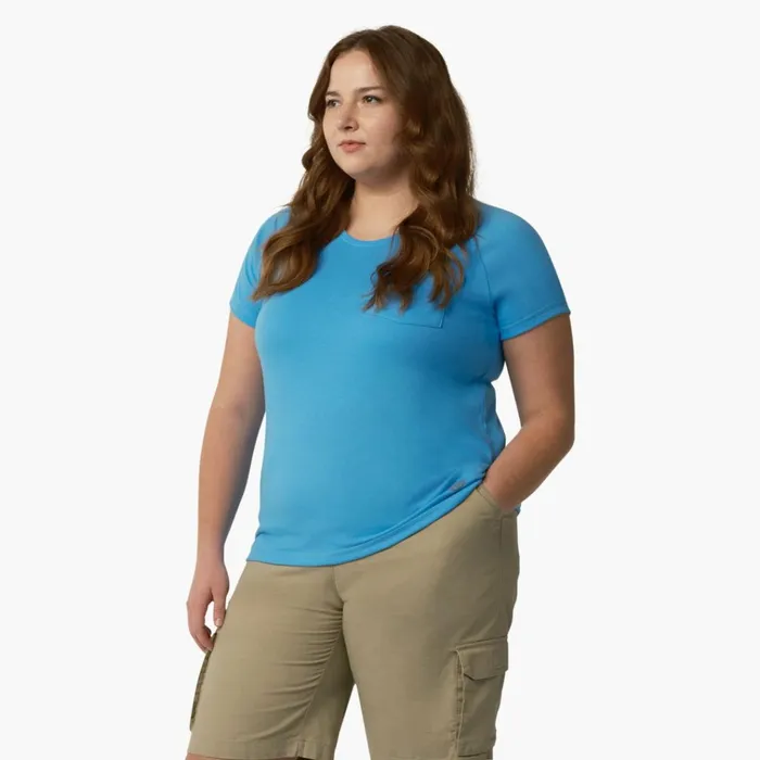 Women039s Plus Cooling Short Sleeve Pocket TShirt Azure Blue Azure Blue ab2 Women Dickies TShirts Women039s Plus Cooling Short Sleeve Pocket TShirt Azure Blue Azure Blue ab2 Women Dickies TShirts