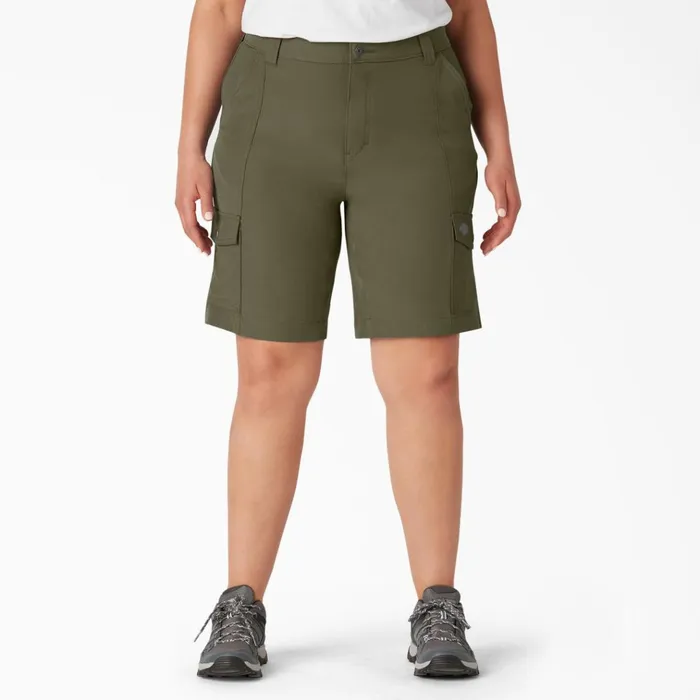 Women039s Plus Cooling Slim Fit Cargo Shorts 10034 Military Green Military Green ml Women Dickies Work Shorts Women039s Plus Cooling Slim Fit Cargo Shorts 10034 Military Green Military Green ml Women Dickies Work Shorts