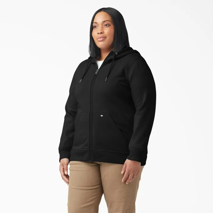Women039s Plus Heavyweight FullZip Hoodie Black Black kbk Women Dickies Outerwear Women039s Plus Heavyweight FullZip Hoodie Black Black kbk Women Dickies Outerwear
