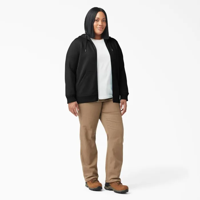 Women039s Plus Heavyweight FullZip Hoodie Black Black kbk Women Dickies Outerwear Women039s Plus Heavyweight FullZip Hoodie Black Black kbk Women Dickies Outerwear
