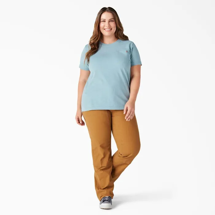 Women039s Plus Heavyweight Short Sleeve Pocket TShirt Dockside Blue Dockside Blue du1 Women Dickies TShirts Women039s Plus Heavyweight Short Sleeve Pocket TShirt Dockside Blue Dockside Blue du1 Women Dickies TShirts