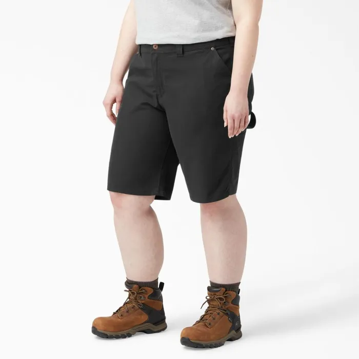 Women039s Plus Relaxed Fit Duck Carpenter Shorts 11034 Rinsed Black Rinsed Black rbk Women Dickies Shorts Women039s Plus Relaxed Fit Duck Carpenter Shorts 11034 Rinsed Black Rinsed Black rbk Women Dickies Shorts