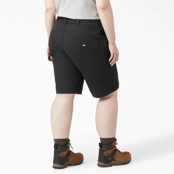 Women039s Plus Relaxed Fit Duck Carpenter Shorts 11034 Rinsed Black Rinsed Black rbk Women Dickies Shorts Women039s Plus Relaxed Fit Duck Carpenter Shorts 11034 Rinsed Black Rinsed Black rbk Women Dickies Shorts