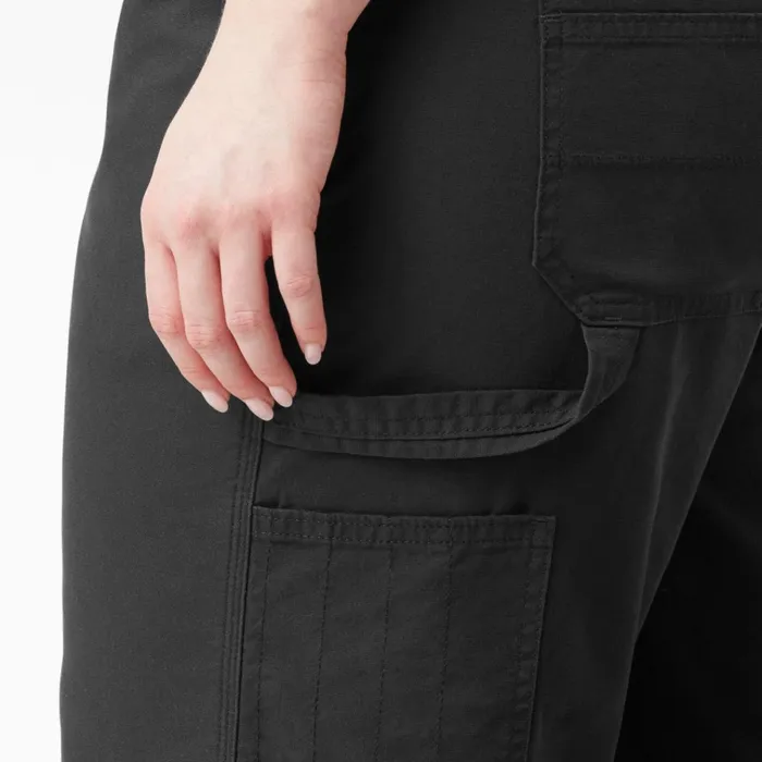 Women039s Plus Relaxed Fit Duck Carpenter Shorts 11034 Rinsed Black Rinsed Black rbk Women Dickies Shorts Women039s Plus Relaxed Fit Duck Carpenter Shorts 11034 Rinsed Black Rinsed Black rbk Women Dickies Shorts