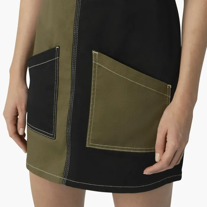 Women039s Regular Fit Colorblock Bib Overall Dress MilitaryBlack Color Block Militaryblack Color Block mck Women Dickies Skirts and Dresses Women039s Regular Fit Colorblock Bib Overall Dress MilitaryBlack Color Block Militaryblack Color Block mck Women Dickies Skirts and Dresses
