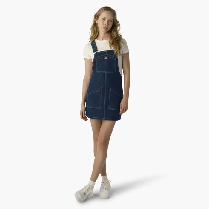 Women039s Regular Fit Denim Bib Overall Dress Stonewashed Indigo Blue Stonewashed Indigo Blue snb Women Dickies Skirts and Dresses Women039s Regular Fit Denim Bib Overall Dress Stonewashed Indigo Blue Stonewashed Indigo Blue snb Women Dickies Skirts and Dresses