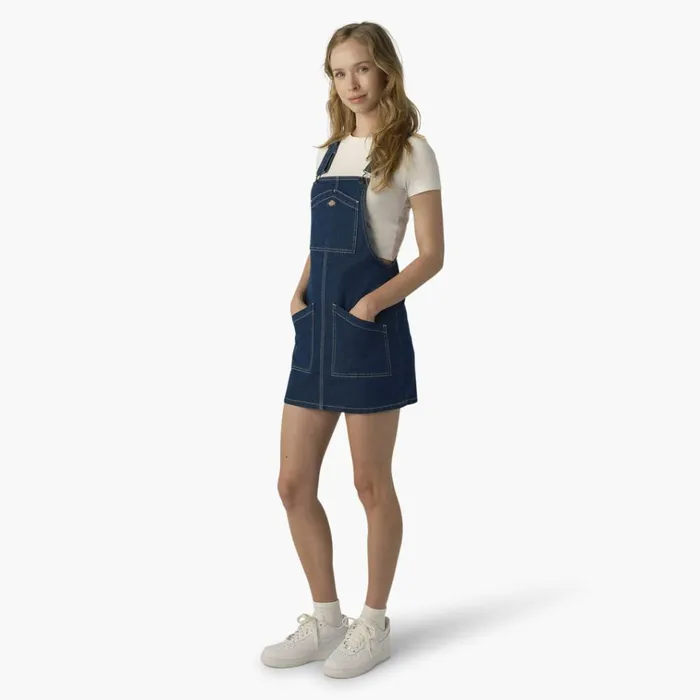 Women039s Regular Fit Denim Bib Overall Dress Stonewashed Indigo Blue Stonewashed Indigo Blue snb Women Dickies Skirts and Dresses Women039s Regular Fit Denim Bib Overall Dress Stonewashed Indigo Blue Stonewashed Indigo Blue snb Women Dickies Skirts and Dresses