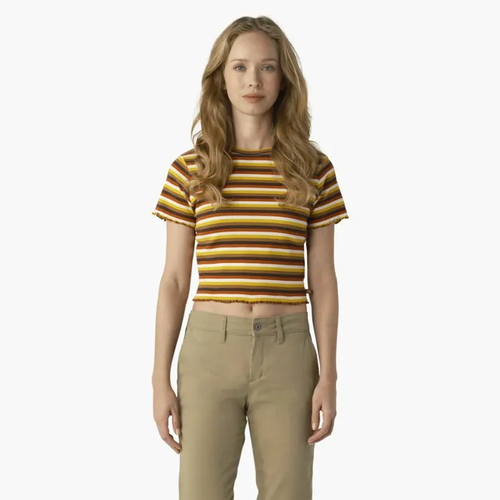 Women039s Striped Cropped Baby TShirt Ginger Honey Baby Stripe Ginger Honey Baby Stripe gsn Women Dickies Cropped Tops Women039s Striped Cropped Baby TShirt Ginger Honey Baby Stripe Ginger Honey Baby Stripe gsn Women Dickies Cropped Tops