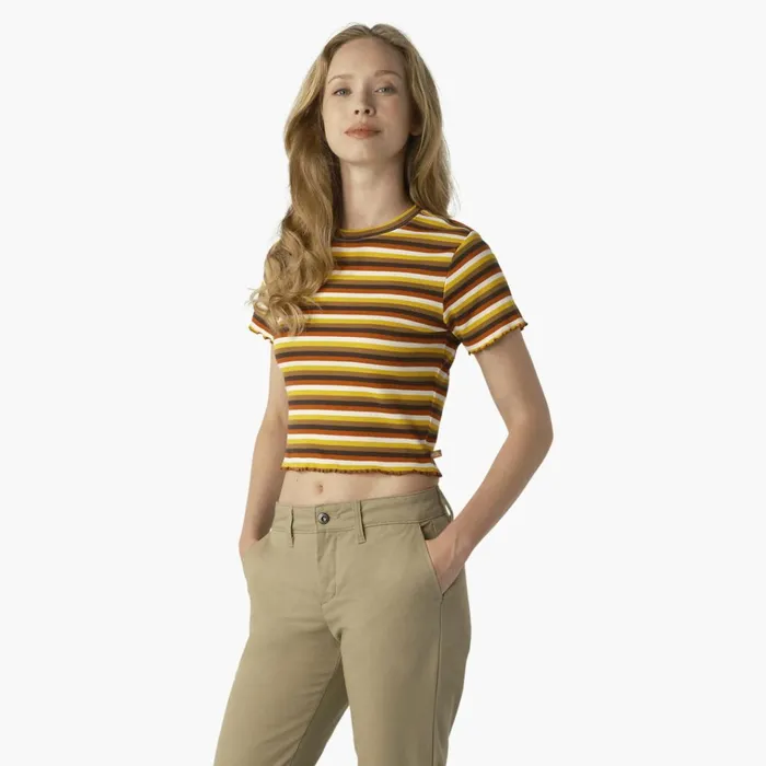 Women039s Striped Cropped Baby TShirt Ginger Honey Baby Stripe Ginger Honey Baby Stripe gsn Women Dickies Cropped Tops Women039s Striped Cropped Baby TShirt Ginger Honey Baby Stripe Ginger Honey Baby Stripe gsn Women Dickies Cropped Tops