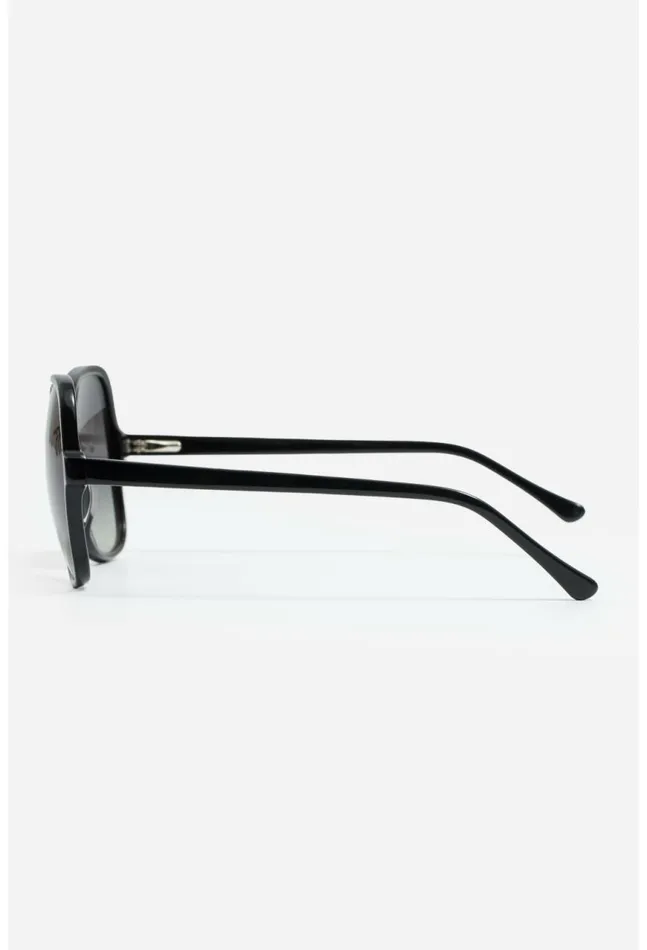 Women Addison Sunglasses Solid Black Johnny Was Eye Wear