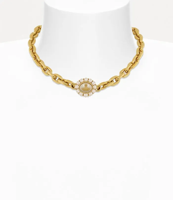 Women Amaya Chain Necklace Goldcreamrosepearl Vivienne Westwood Necklaces