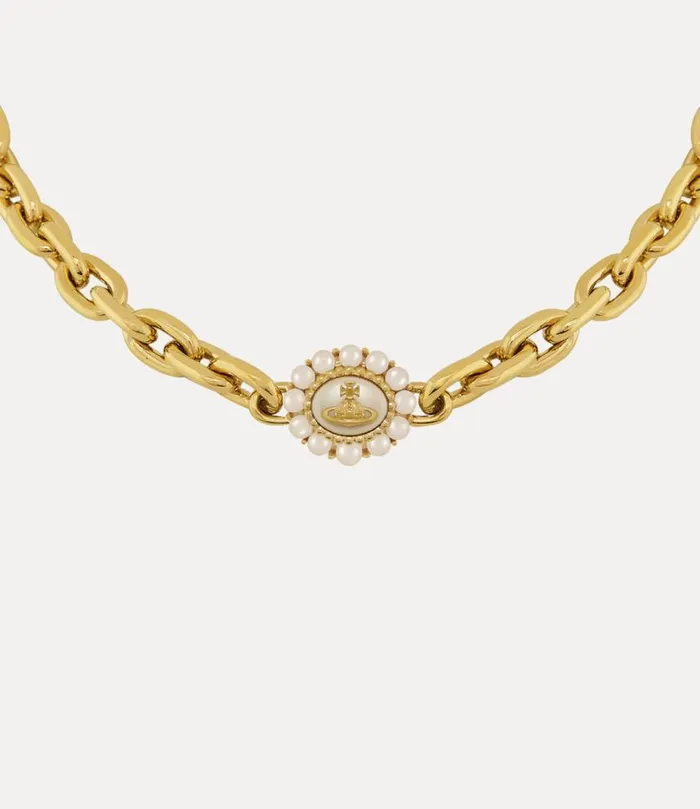 Women Amaya Chain Necklace Goldcreamrosepearl Vivienne Westwood Necklaces Women Amaya Chain Necklace Goldcreamrosepearl Vivienne Westwood Necklaces