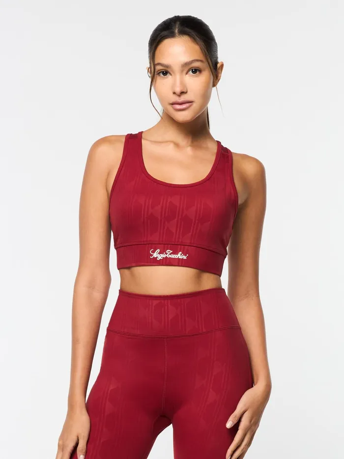Women Athleisure Sergio Tacchini Viano Printed Sports Bra Sun Dried Tomato