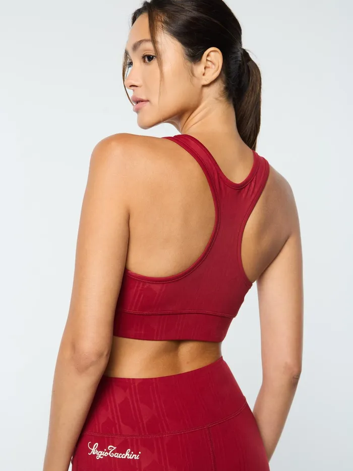 Women Athleisure Sergio Tacchini Viano Printed Sports Bra Sun Dried Tomato