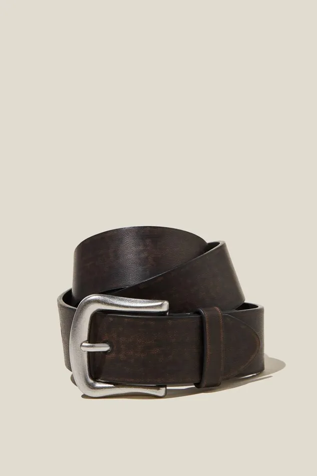 Women Bags and Belts Cotton On Classic Saddle Belt Dark Brown Fade