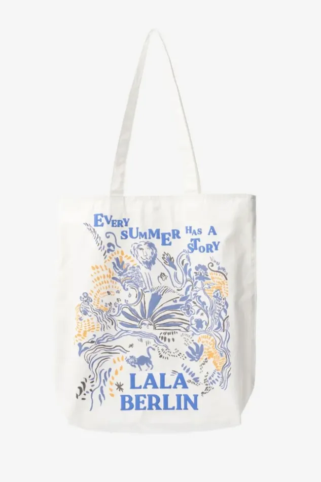 Women Bags Lala Berlin Tote Mia Cotton Lala Summer Story Cream