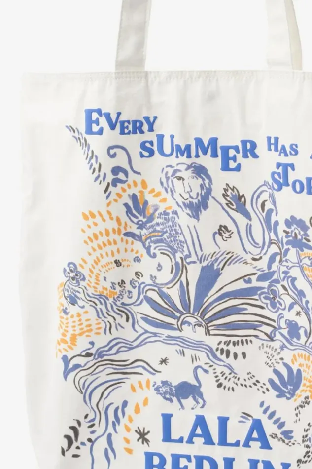 Women Bags Lala Berlin Tote Mia Cotton Lala Summer Story Cream Women Bags Lala Berlin Tote Mia Cotton Lala Summer Story Cream