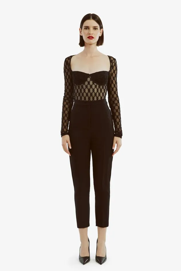 Women Bardot Bodysuits Adoni Long Sleeve Bodysuit In Black Women Bardot Bodysuits Adoni Long Sleeve Bodysuit In Black