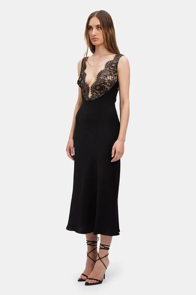 Women Bardot Day To Night Dresses Hayden Lace Slip Dress In Black Women Bardot Day To Night Dresses Hayden Lace Slip Dress In Black