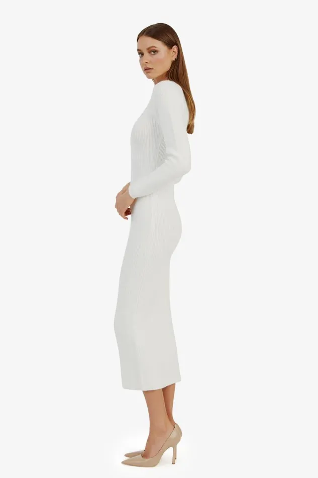 Women Bardot Day To Night Dresses Kavala Knit Maxi Dress In Ivory Women Bardot Day To Night Dresses Kavala Knit Maxi Dress In Ivory