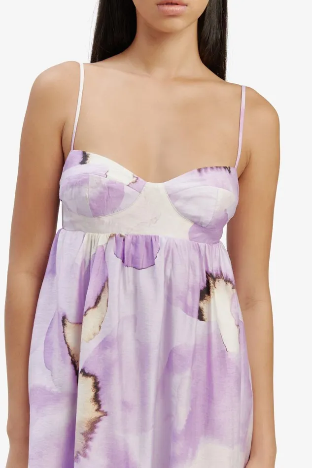Women Bardot Day To Night Dresses Lenora Printed Midi Dress In Lavndr Fl Women Bardot Day To Night Dresses Lenora Printed Midi Dress In Lavndr Fl
