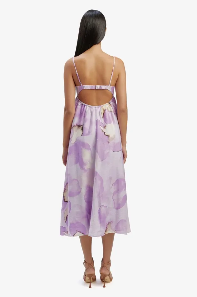 Women Bardot Day To Night Dresses Lenora Printed Midi Dress In Lavndr Fl Women Bardot Day To Night Dresses Lenora Printed Midi Dress In Lavndr Fl