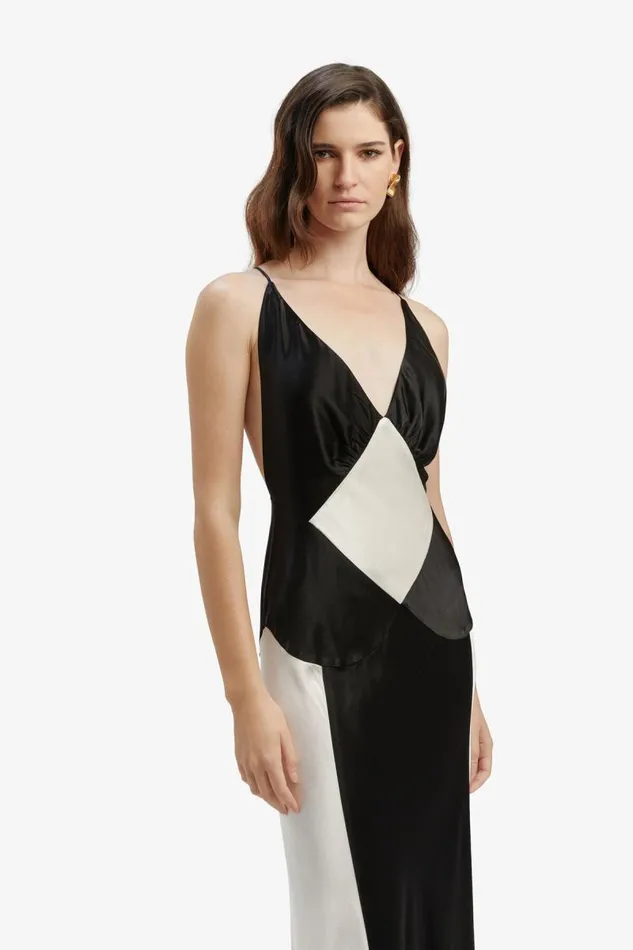 Women Bardot Occasion Dresses Adora Contrast Maxi Dress In Black Ivory Women Bardot Occasion Dresses Adora Contrast Maxi Dress In Black Ivory
