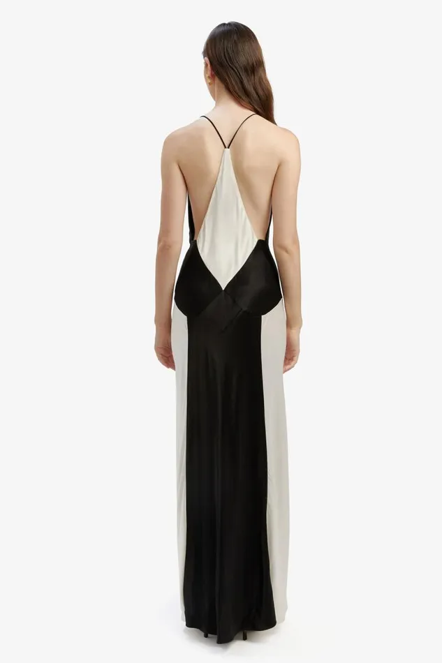 Women Bardot Occasion Dresses Adora Contrast Maxi Dress In Black Ivory Women Bardot Occasion Dresses Adora Contrast Maxi Dress In Black Ivory