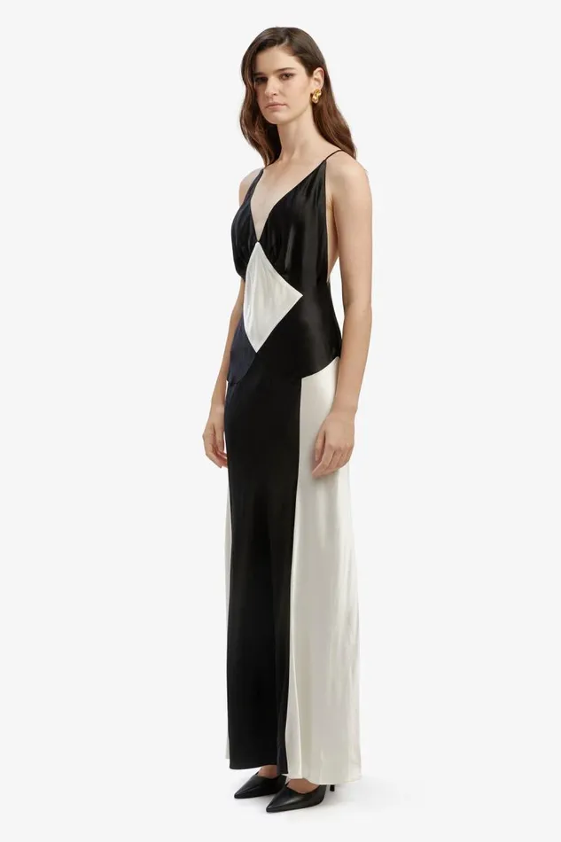Women Bardot Occasion Dresses Adora Contrast Maxi Dress In Black Ivory Women Bardot Occasion Dresses Adora Contrast Maxi Dress In Black Ivory