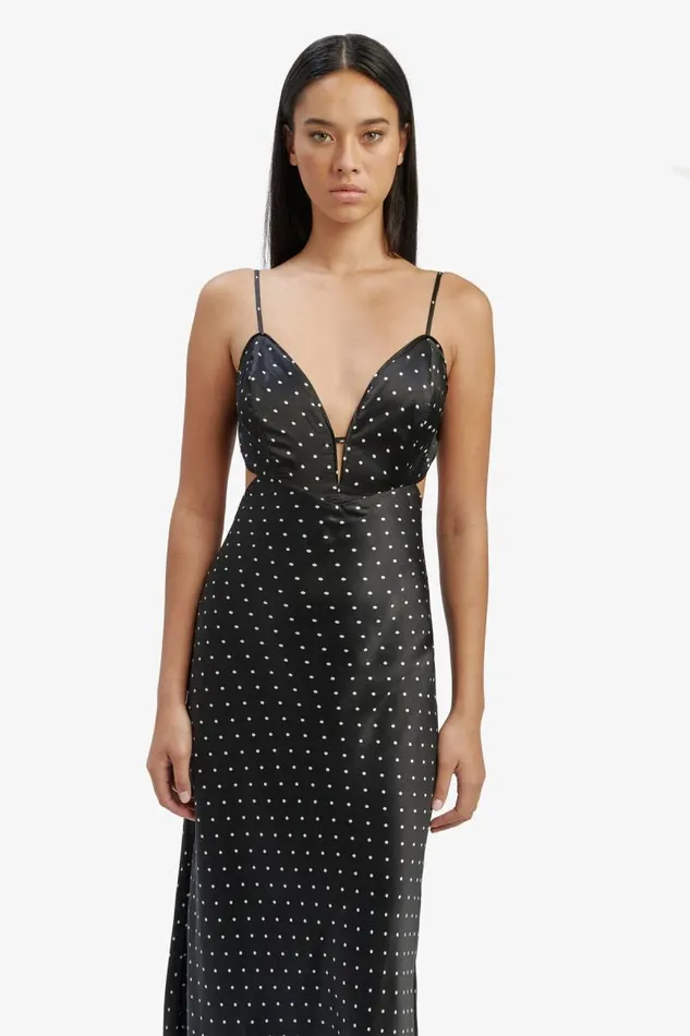 Women Bardot Occasion Dresses Karlotta Slip Dress In Blackspot Women Bardot Occasion Dresses Karlotta Slip Dress In Blackspot