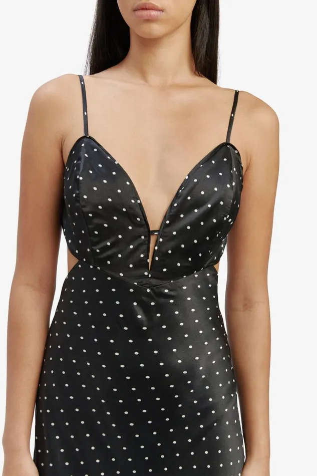 Women Bardot Occasion Dresses Karlotta Slip Dress In Blackspot Women Bardot Occasion Dresses Karlotta Slip Dress In Blackspot
