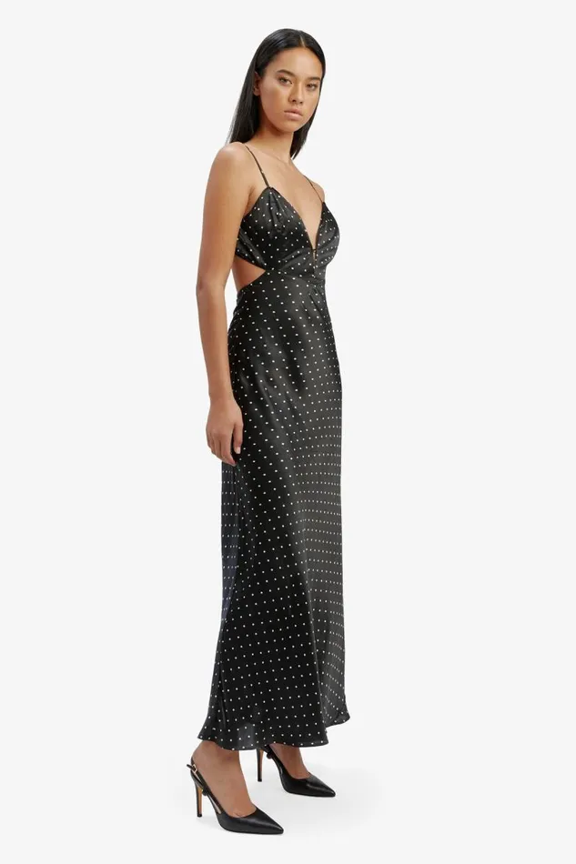 Women Bardot Occasion Dresses Karlotta Slip Dress In Blackspot Women Bardot Occasion Dresses Karlotta Slip Dress In Blackspot