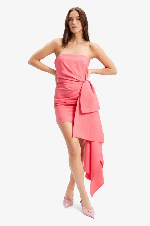 Women Bardot Party Dresses Alanis Mini Dress In Candy Pink Women Bardot Party Dresses Alanis Mini Dress In Candy Pink