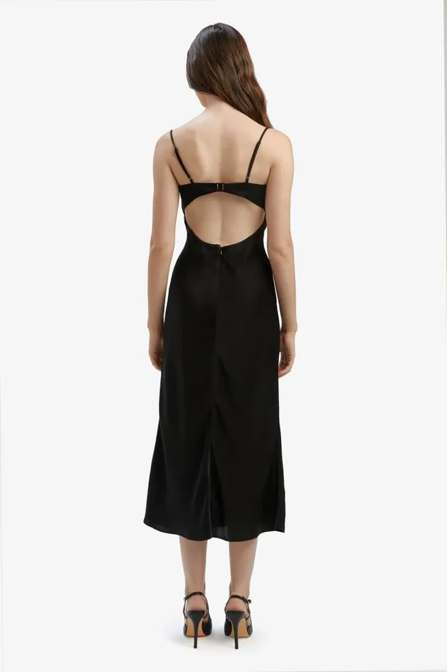 Women Bardot Party Dresses Sabina Midi Dress In Black Women Bardot Party Dresses Sabina Midi Dress In Black