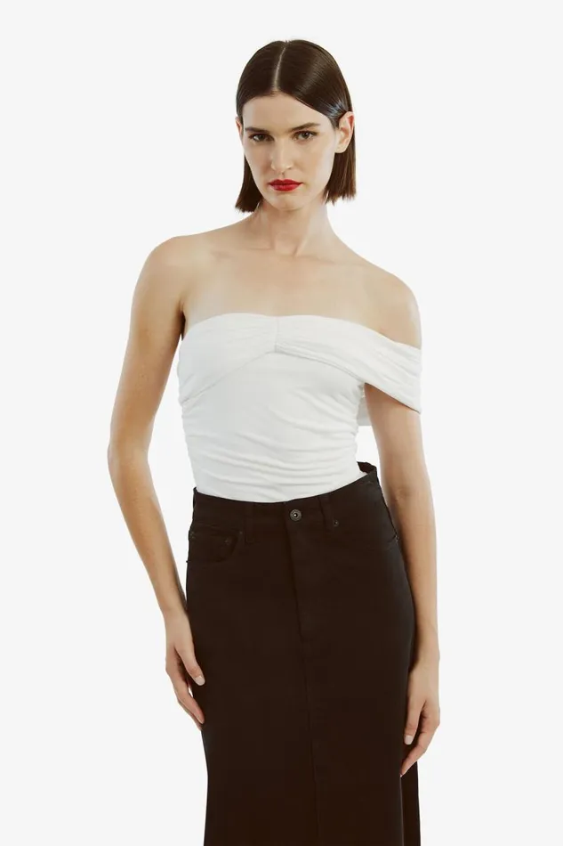 Women Bardot Party Tops Anina Knit Top In Orchid Wht Women Bardot Party Tops Anina Knit Top In Orchid Wht