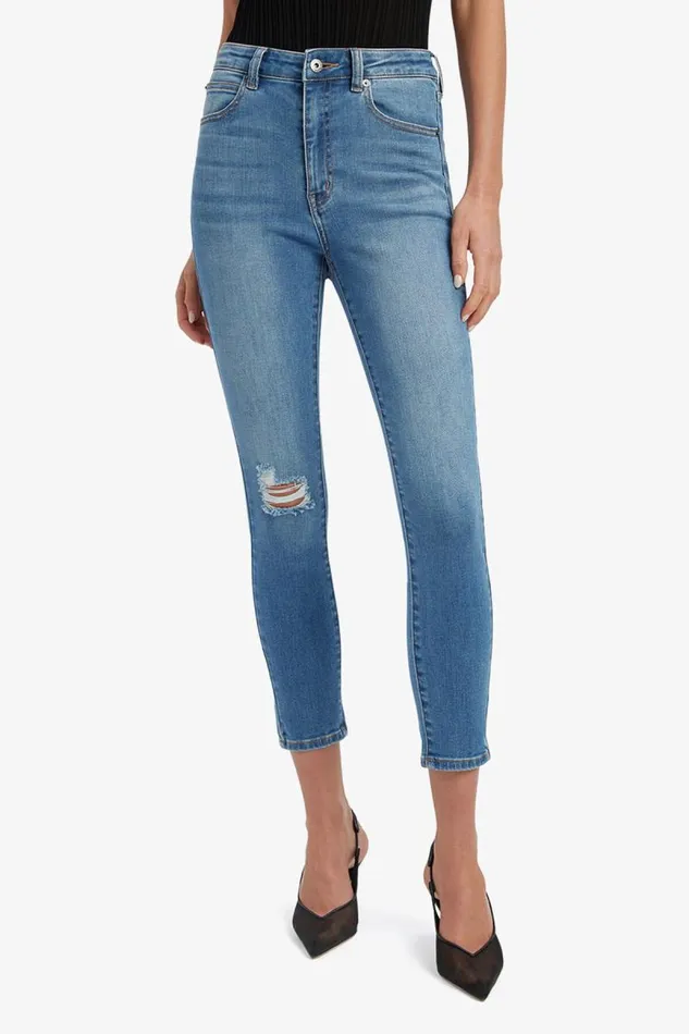 Women Bardot Skinny Jean Khloe Hi Crop Jeans In Dark Denim Women Bardot Skinny Jean Khloe Hi Crop Jeans In Dark Denim