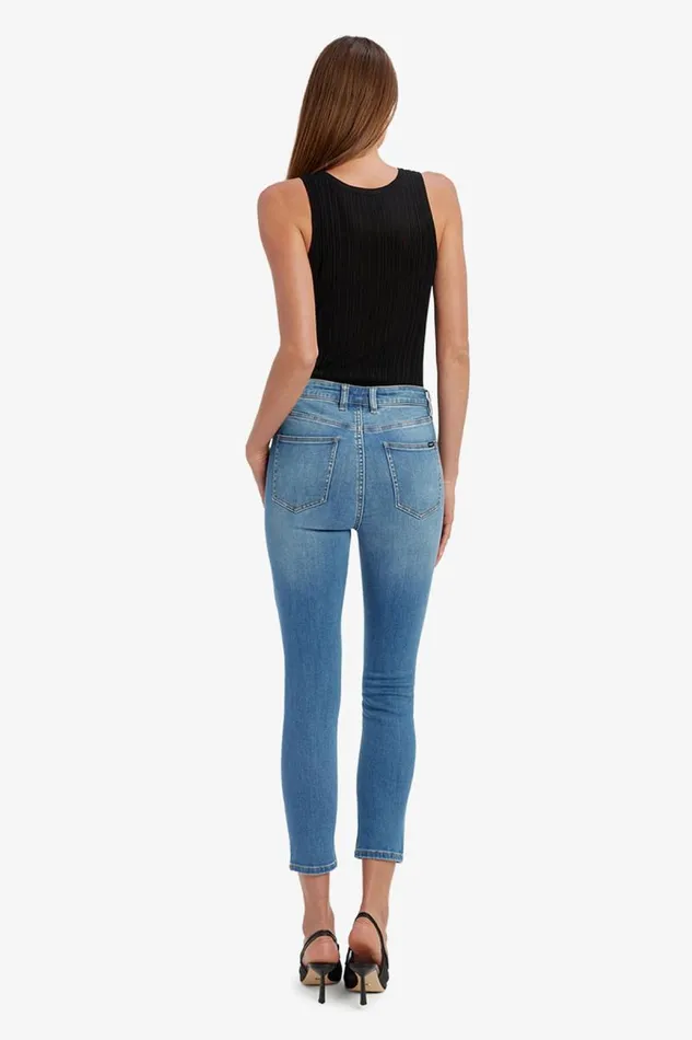 Women Bardot Skinny Jean Khloe Hi Crop Jeans In Dark Denim Women Bardot Skinny Jean Khloe Hi Crop Jeans In Dark Denim
