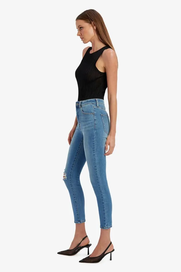 Women Bardot Skinny Jean Khloe Hi Crop Jeans In Dark Denim Women Bardot Skinny Jean Khloe Hi Crop Jeans In Dark Denim