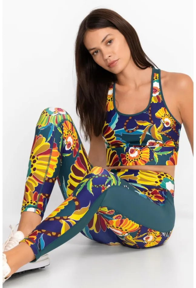 Women Bee Active Mesh Panel Active Legging Kimbra Johnny Was Active
