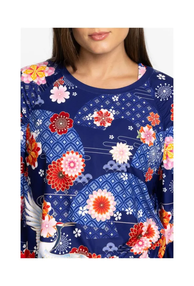 Women Bee Active Ruched Raglan Sleeve Pullover Pajaro Johnny Was Active