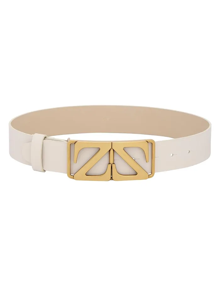 Women Belts Zimmermann Monogram Belt 40 Almond