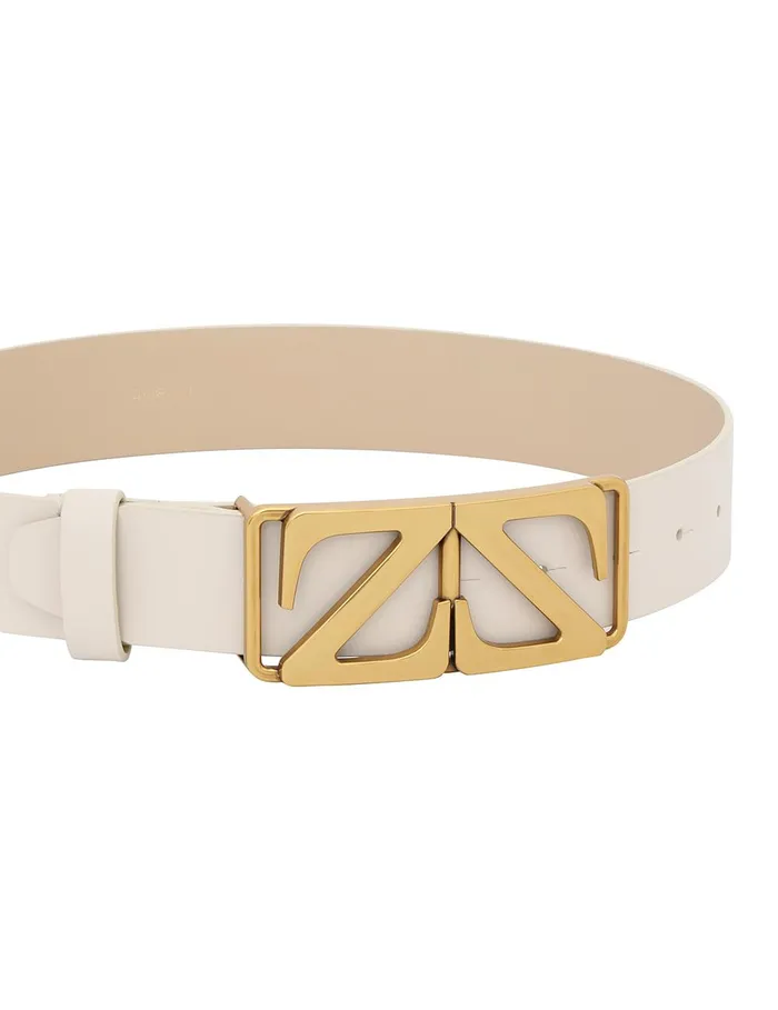Women Belts Zimmermann Monogram Belt 40 Almond