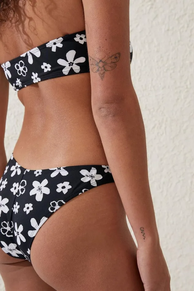 Women Bikinis Cotton On High Side Brazilian Seam Bikini Bottom Bella Floral Mono Women Bikinis Cotton On High Side Brazilian Seam Bikini Bottom Bella Floral Mono