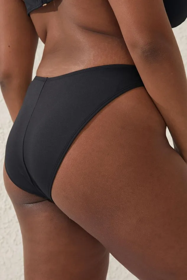 Women Bikinis Cotton On High Side Brazilian Seam Bikini Bottom Black Women Bikinis Cotton On High Side Brazilian Seam Bikini Bottom Black