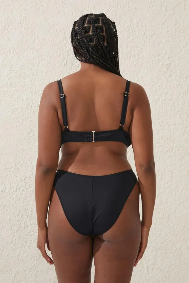 Women Bikinis Cotton On High Side Brazilian Seam Bikini Bottom Black Women Bikinis Cotton On High Side Brazilian Seam Bikini Bottom Black