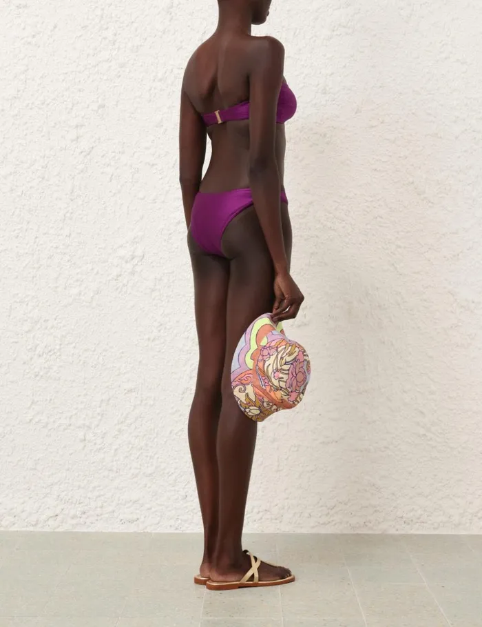 Women Bikinis Zimmermann Lightburst Knot Trim Bikini Violet