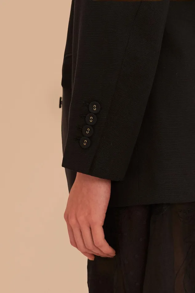 Women Blazers Farm Rio Black Flowered Blazer