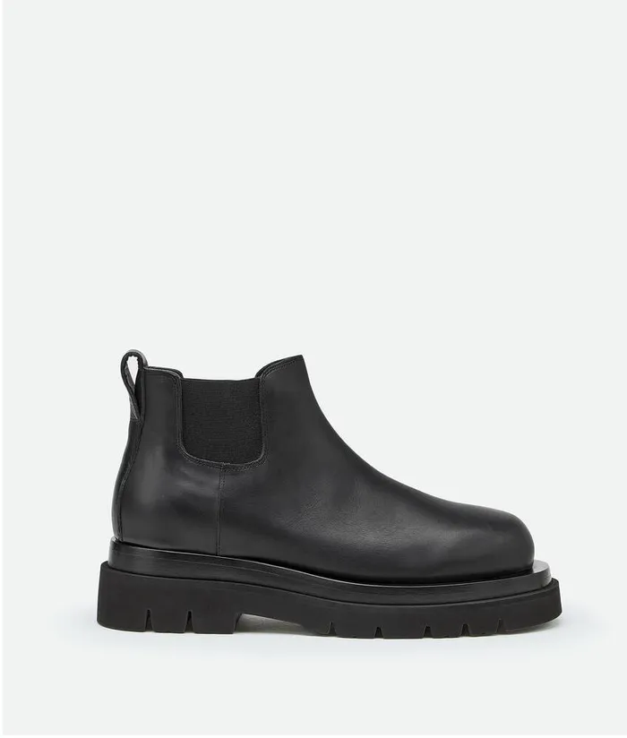 Women Bottega Veneta Boots Lug Chelsea Ankle Boot Black